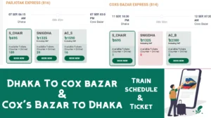 cox's bazar train schedule and ticket